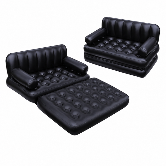 Canapea Gonflabila 5 in 1 idealSTORE, Pat Dublu si Sezlong, 188x152x64 cm