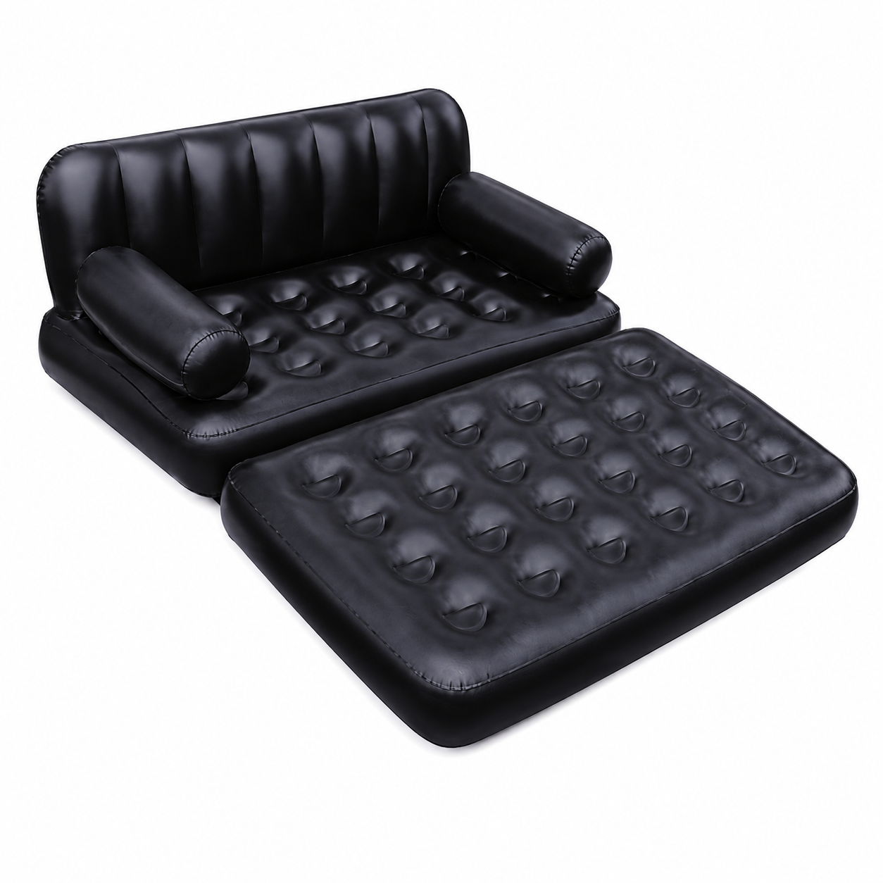 Canapea Gonflabila 5 in 1 idealSTORE, Pat Dublu si Sezlong, 188x152x64 cm