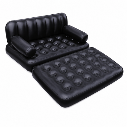 Canapea Gonflabila 5 in 1 idealSTORE, Pat Dublu si Sezlong, 188x152x64 cm