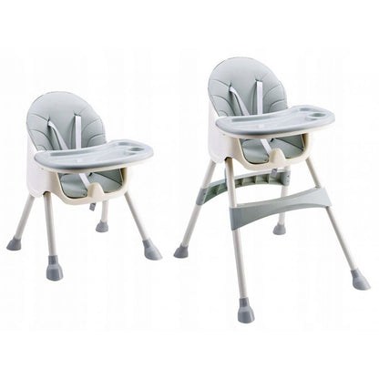 Scaun de Masa 2in1, 6-36 Luni, Multifunctional si Stabil, Tavita si Husa Detasabile si Lavabile, Ajustabil pe Inaltime, Picioare Antiderapante, Klept, Albastru