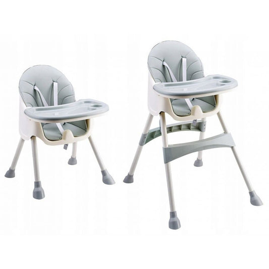 Scaun de Masa 2in1, 6-36 Luni, Multifunctional si Stabil, Tavita si Husa Detasabile si Lavabile, Ajustabil pe Inaltime, Picioare Antiderapante, Klept, Albastru