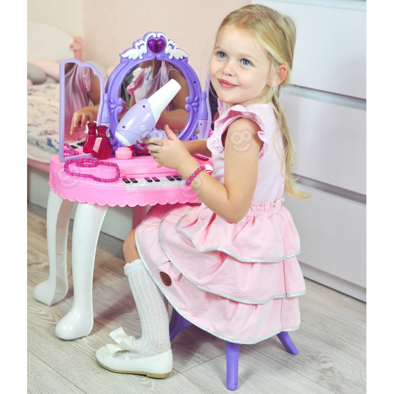 Set 13 jucarii infrumusetare cu masuta, Woopie, Plastic, Multicolor, 3+