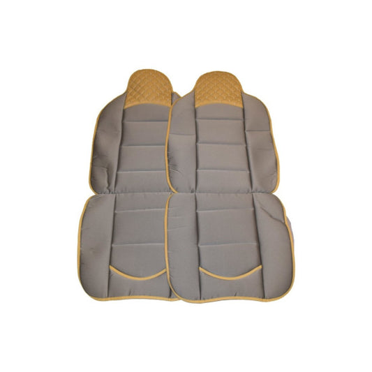 Set 2 Huse idealSTORE Scaun Spatar Romb, Confort, Rezistente in Timp, Anti-alunecare, Respirabil, Culoare Gri-Bej