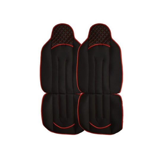 Set 2 Huse idealSTORE Scaun Spatar Romb, Confort, Rezistente in Timp, Anti-alunecare, Respirabil, Culoare Negru-Rosu