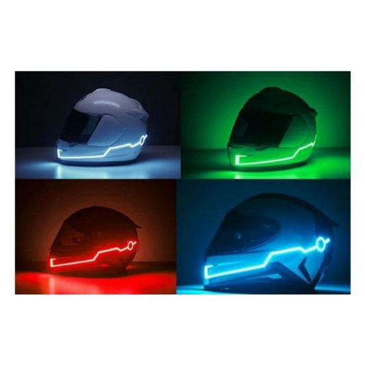 Set 2 lumini banda LED idealSTORE, Pentru Casca, Functioneaza cu Telecomanda cu fir si este Aimentata de doua baterii, Dimensiune 15 x 10 x 4cm, Rosu