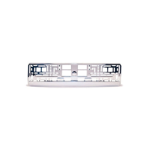 Set 2 Suporti Numar Inmatriculare idealSTORE Fara scris cromat, Dimensiuni 529 x 134 x 12 mm