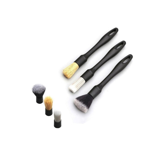 Set 3 Pensule Premium idealSTORE Detailing / Curatare interior-exterior auto, Ventilatie, Jante si Spatii greu accesibile, Design ergonomic, Rezistent la uzura