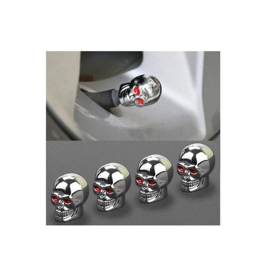 Set 4 capace cromate pentru valve in forma de craniu idealSTORE