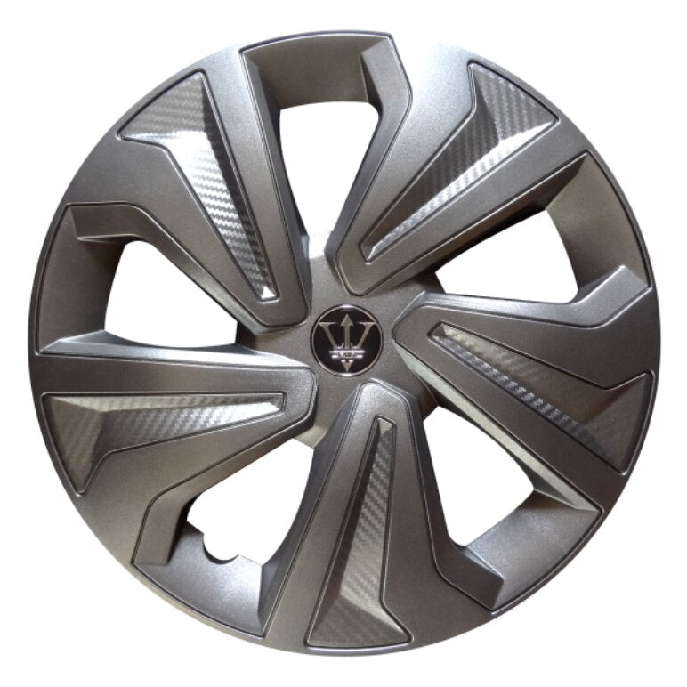 Set 4 Capace Roti 15' idealSTORE, Fabricate din Material Puternic si Durabil, Rezistente la Impact, Se Potrivesc cu Majoritatea Masinilor, Culoare Gri Antracit