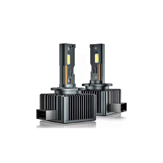 Set Bec Led idealStore, Putere 45W, Functioneaza pe 12V-24V, Carcasa Aluminiu, 6000K, Tip De Racire Activ cu Ventilator, Model D1S