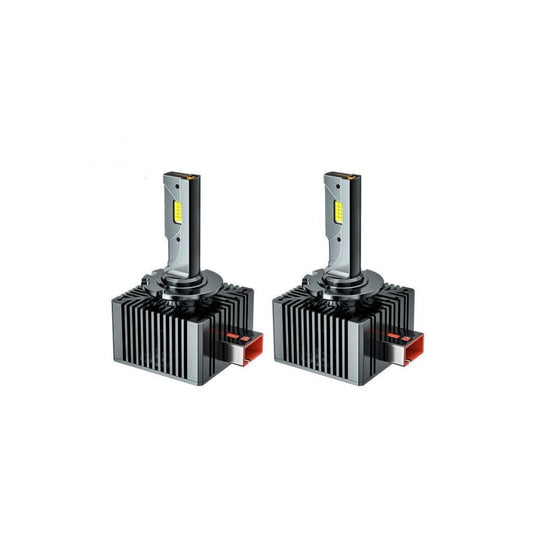 Set Bec LED idealStore, Putere 45W, Carcasa Aluminiu, Functioneaza 12V-24V, 6000K, Tip de Racire Activ cu Ventilator, Model D3S