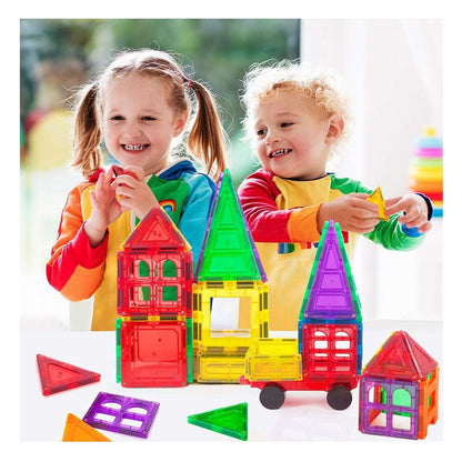 Set Inteligent de constructie MAGNETIC  idealSTORE,Include 106 piese Multicolore