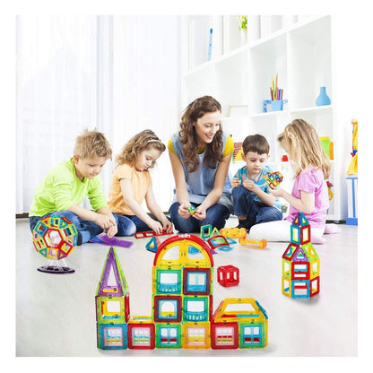 Set Inteligent de constructie MAGNETIC  idealSTORE,Include 106 piese Multicolore