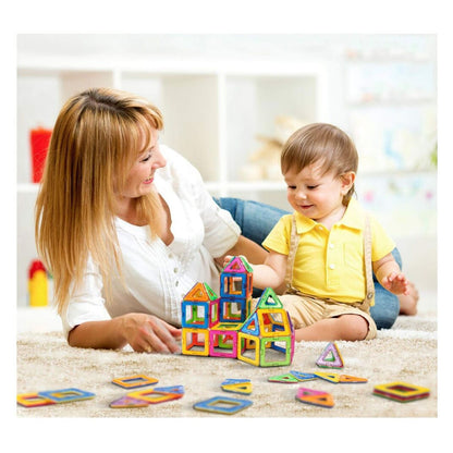 Set Inteligent de constructie MAGNETIC  idealSTORE,Include 106 piese Multicolore