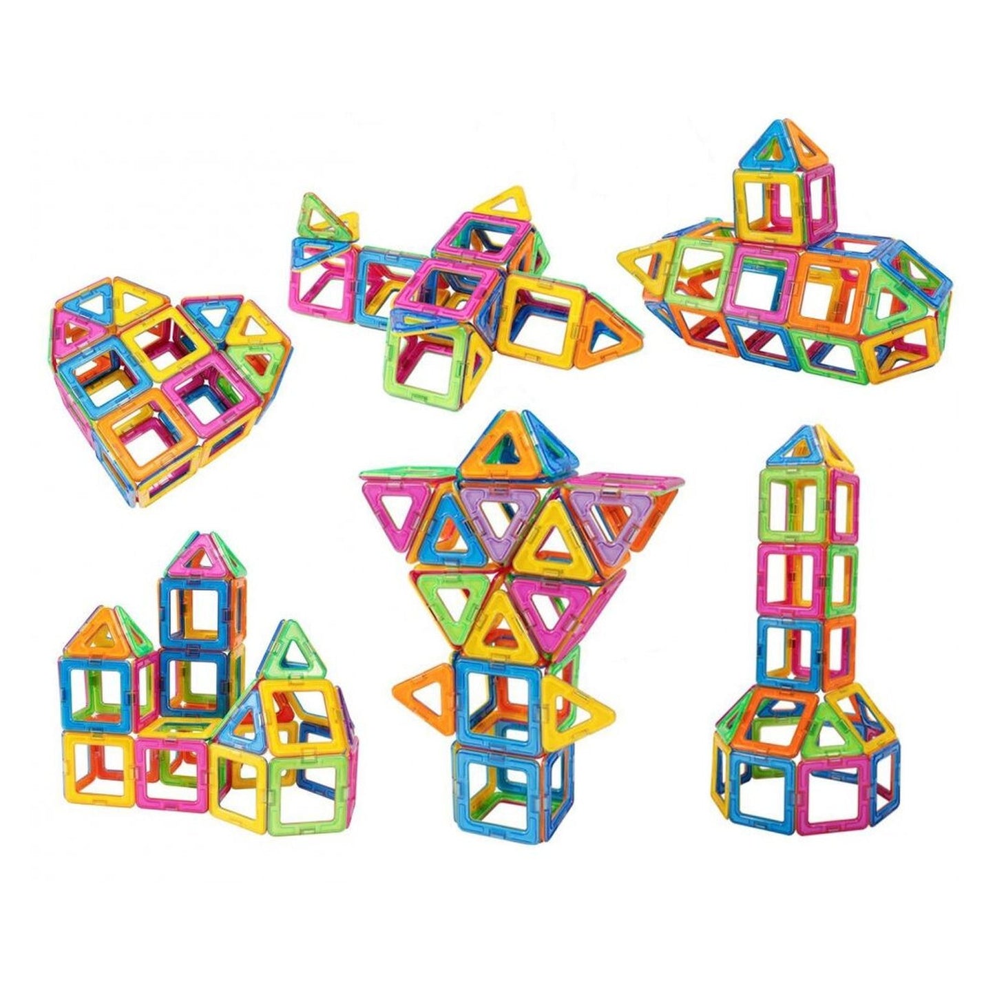 Set Inteligent de constructie MAGNETIC  idealSTORE,Include 106 piese Multicolore