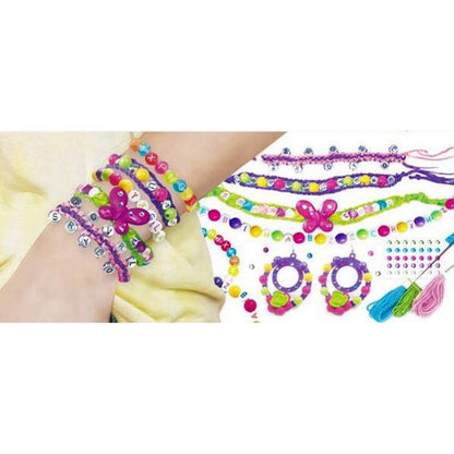 Set creatie bratari cercei si bijuterii cu margele si litere idealSTORE