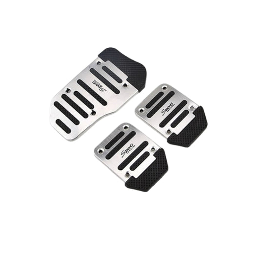 Set ornament pentru pedale idealSTORE, compatibil cu majoritatea vehiculelor, include toate accesoriile necesare pentru montaj, Aluminiu si PVC, Insertii Antiderapante