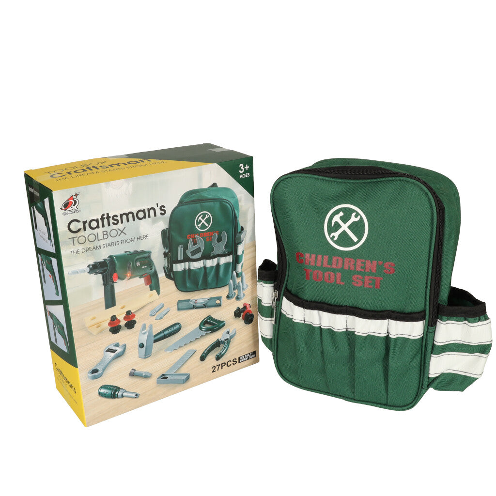 Set unelte si rucsac pentru copii, Ramiz, Verde