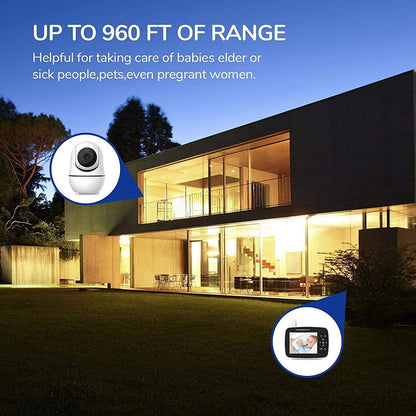 Sistem de Monitorizare Video si Audio Pentru Bebelusi idealStore, Ecran HD 3.5 inch, Vedere Nocturna, Raza Mare de Semnal