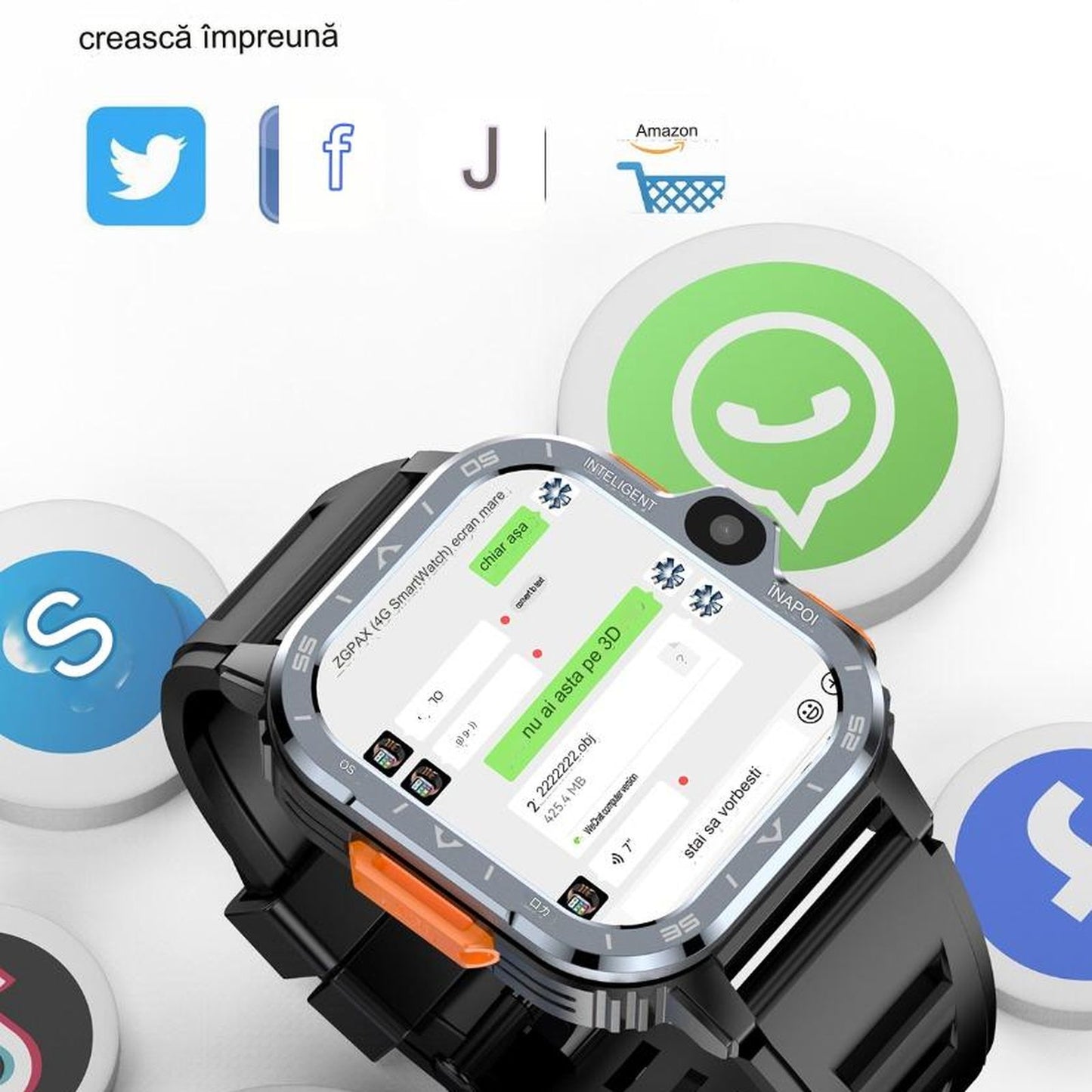 Smartwatch idealSTORE All in One cu SIM GPS Camera Duala HD NFC 16GB