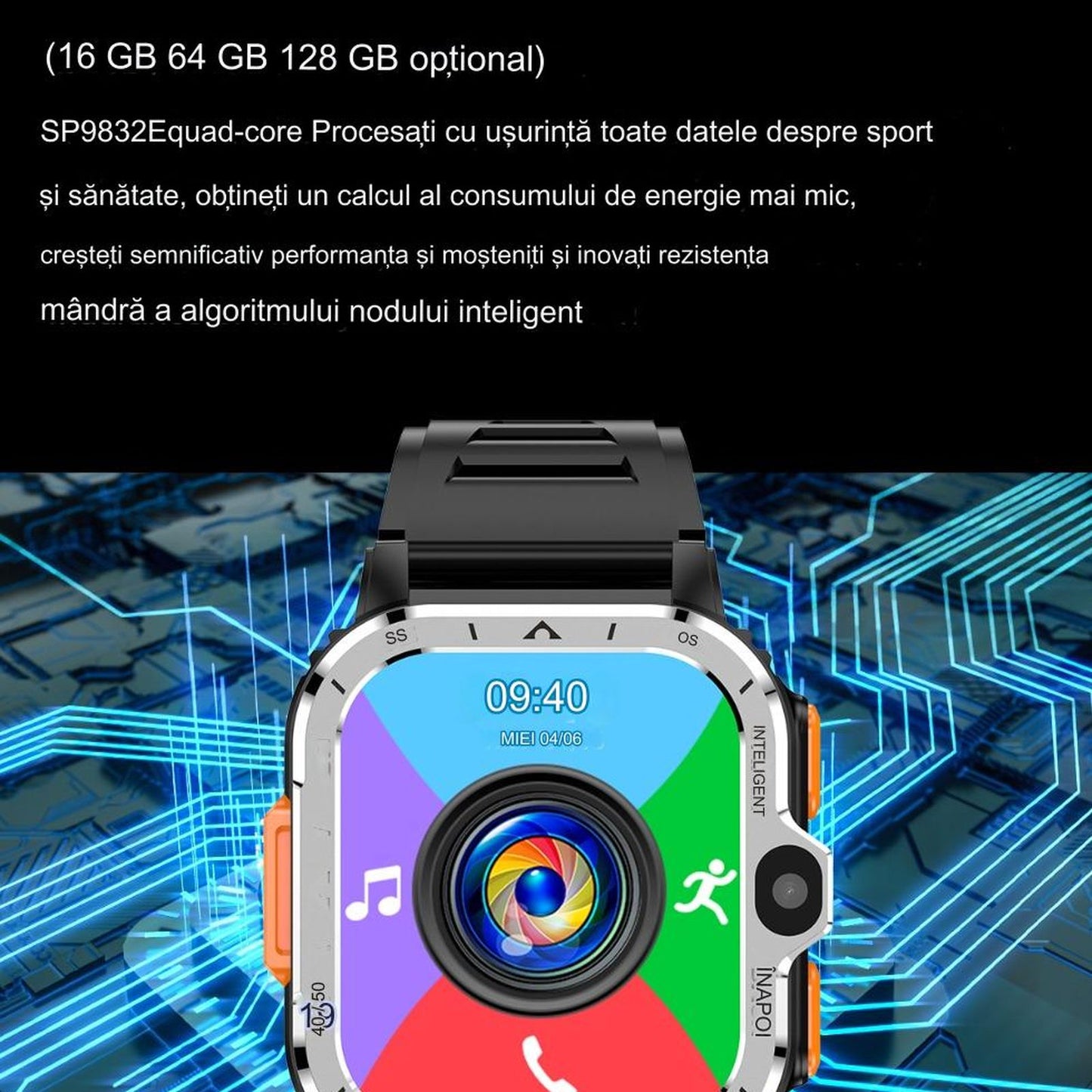 Smartwatch idealSTORE All in One cu SIM GPS Camera Duala HD NFC 16GB