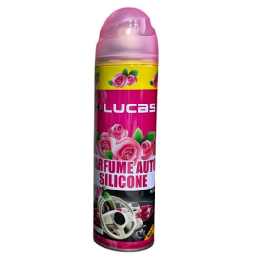Spray siliconic pentru bord parfumat 220ml intretinere si luciu HL, Contine filtru UV, Proprietati antifungice, Esenta Trandafir