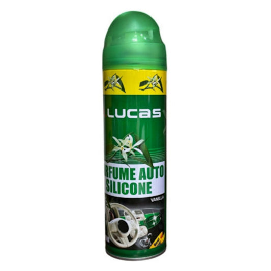 Spray siliconic pentru bord parfumat 220ml intretinere si luciu HL, Contine filtru UV, Proprietati antifungice, Esenta Vanilie