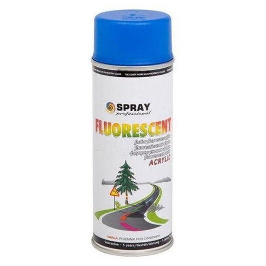 Spray Vopsea Profesional idealStore, Culoare Albastru Fluorescent, 400ML