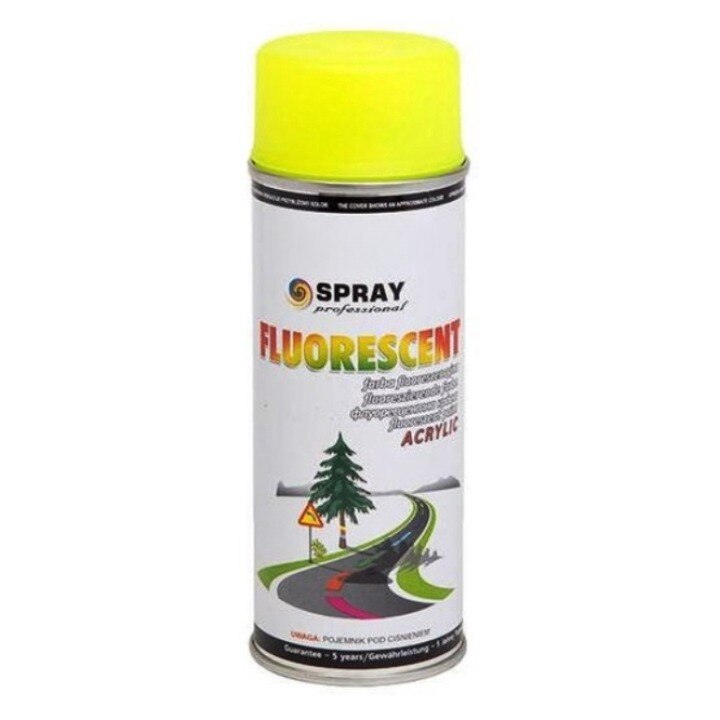 Spray Vopsea Profesional idealStore, Culoare Galben Fluorescent, 400ML