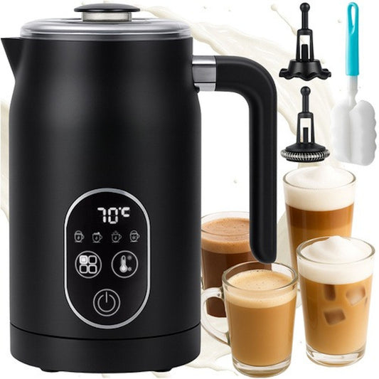 Spumator de lapte electric 4 in 1 idealSTORE LED, spumare cald si rece,500W, Capacitate 270ML