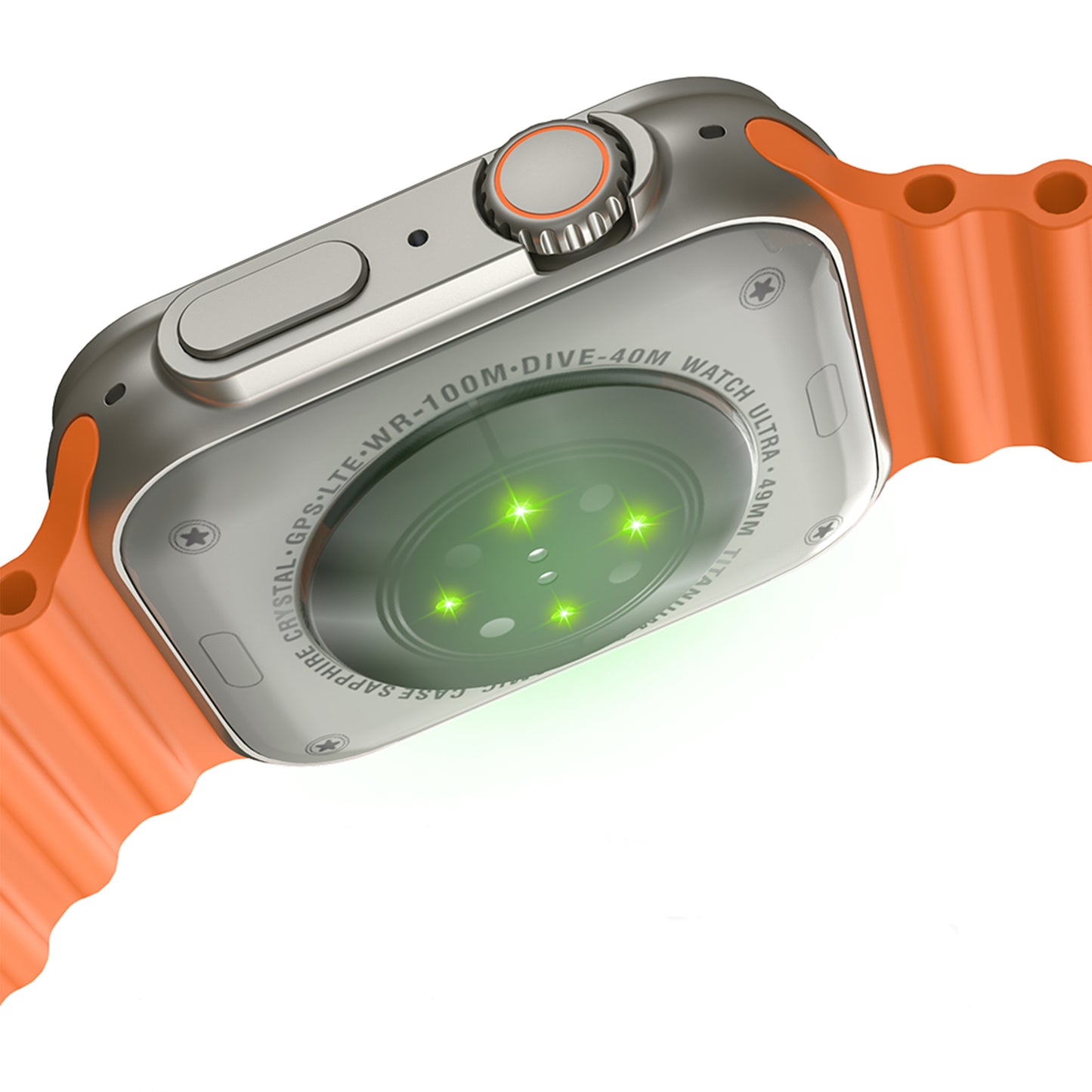 Ceas SmartWatch, DIGZ, Carcasa UltraSlim, 2.2' 49 mm IPS Touch, Apel Bluetooth, Oximetru SpO2, Monitorizare Ritm Cardiac si Tensiune Arteriala, Notificari Apel si Retele Sociale, Multi Sport, Calorii, Portocaliu