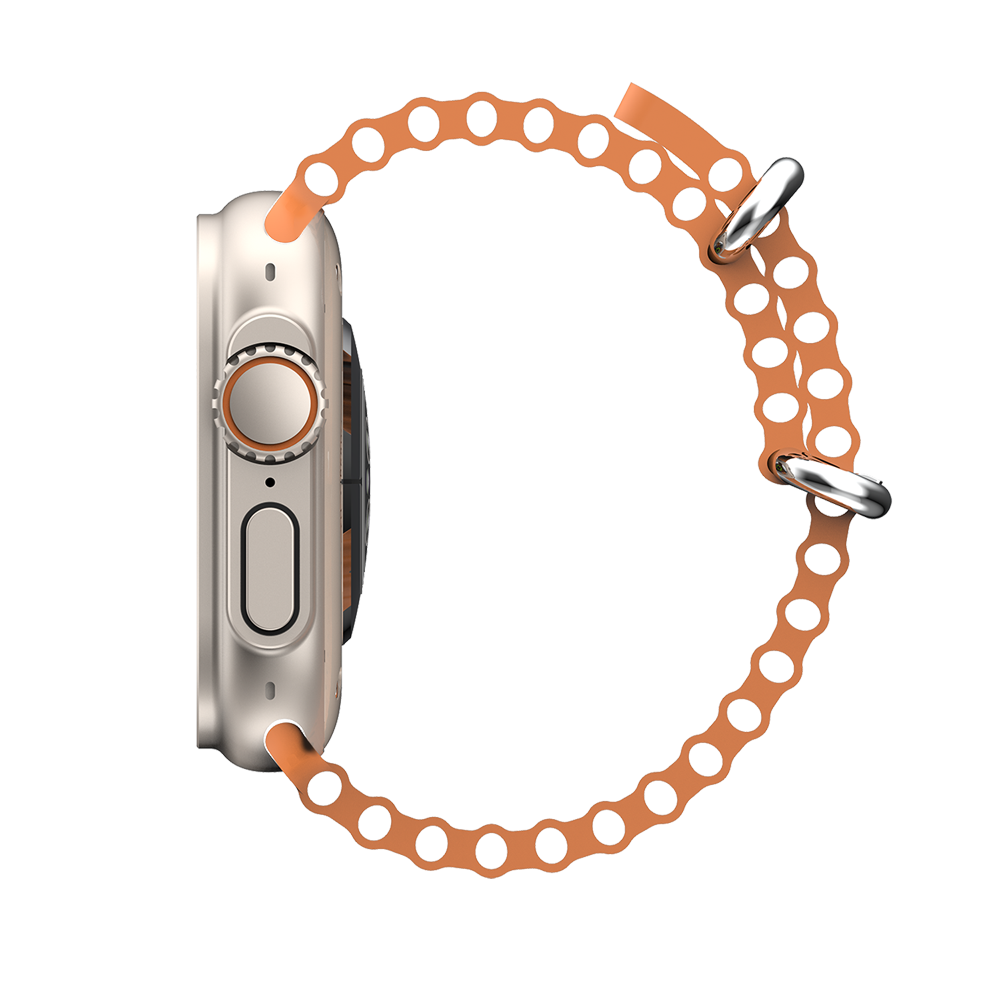 Ceas SmartWatch, DIGZ, Carcasa UltraSlim, 2.2' 49 mm IPS Touch, Apel Bluetooth, Oximetru SpO2, Monitorizare Ritm Cardiac si Tensiune Arteriala, Notificari Apel si Retele Sociale, Multi Sport, Calorii, Portocaliu