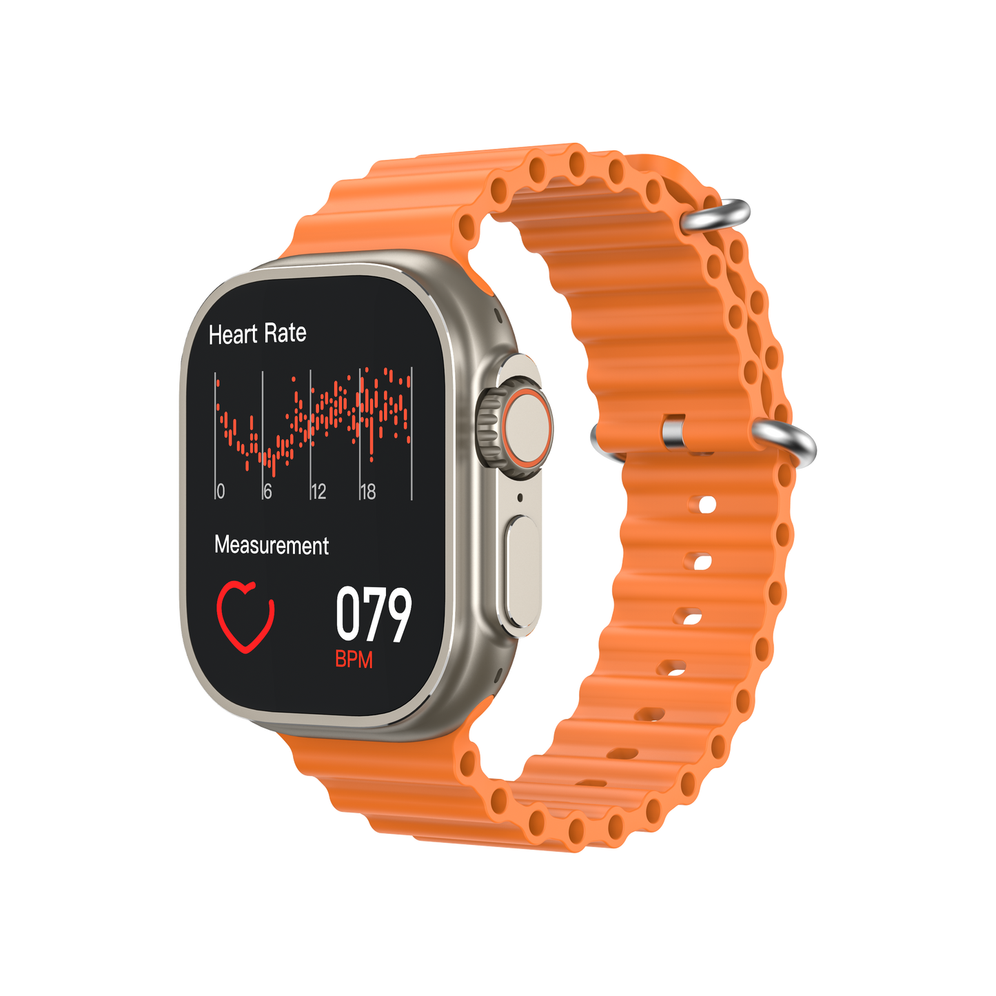 Ceas SmartWatch, DIGZ, Carcasa UltraSlim, 2.2' 49 mm IPS Touch, Apel Bluetooth, Oximetru SpO2, Monitorizare Ritm Cardiac si Tensiune Arteriala, Notificari Apel si Retele Sociale, Multi Sport, Calorii, Portocaliu