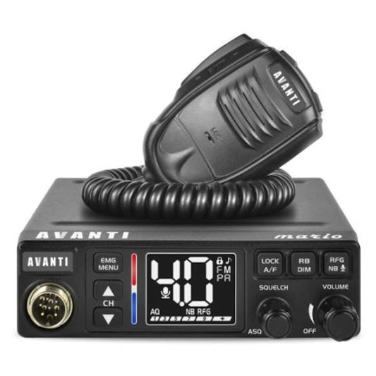Statie Radio CB idealSTORE Avanti TOTALE, format 1DIN, 12-24V, Difuzor Frontal, ASQ RFGain Filtre Zgomot Reglabile, Putere 4W+, Display TFT LCD Multicolor