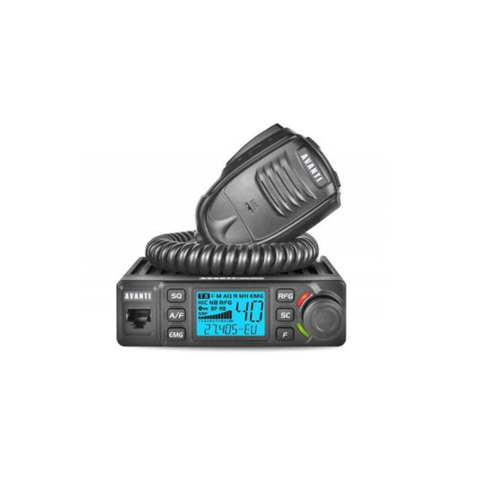 Statie Radio idealSTORE CB Avanti DELTA 12-24V, Frecventa 26,965  27,405MHz, Ecran MulticolorASQ, Functie NB, RF-Gain Reglabil8 Roger Beep-uri, Microfon