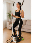 Stepper Reglabil idealSTORE cu Manere Antiderapante si Corzi Elastice, Sistem Twist, Calculator 5 Functii
