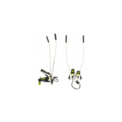 Stepper Reglabil idealSTORE cu Manere Antiderapante si Corzi Elastice, Sistem Twist, Calculator 5 Functii