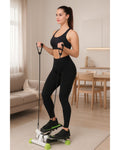 Stepper Reglabil idealSTORE cu Corzi si Calculator 5 Functii, Sistem Twist, Intensitate Ajustabila, Max 120 kg