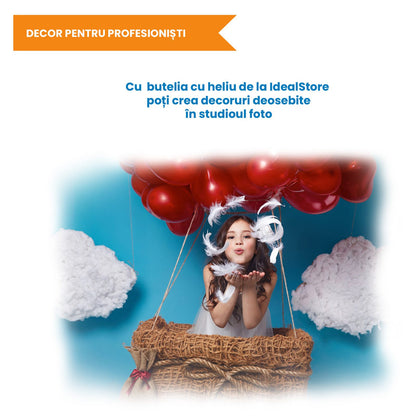 Butelie cu heliu pentru baloane IdealStore FunGreen 0.2 m3 cu reductor, pana la 30 baloane