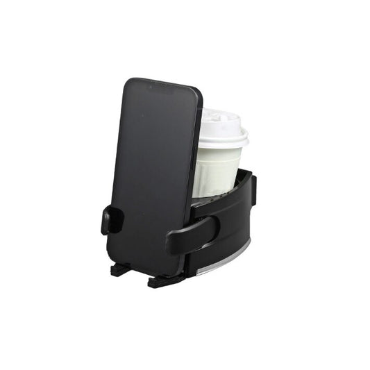 Suport Auto 2in1 pentru Telefon si Pahar idealSTORE, Rotire 360, Impiedica Varsarea Lichidului, Construit din Materiale Durabile si Antiderapante
