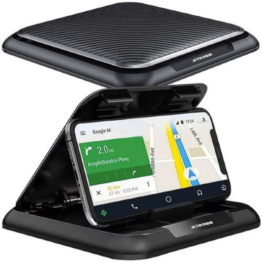 Suport Autoadeziv pentru Telefon cu Unghi Reglabil, Dimensiuni 13,5 x 13,5 x 2 cm, Antiderapant, Stabil, Montare pe Bordul Masinii sau pe Birou, Universal