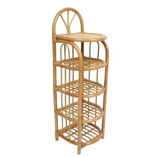 Suport idealSTORE pentru Pantofi, Amplasare pe Terase/Balcoane, din Ratan, 5 Rafturi, Dimensiuni 30.5 x 30.5 x 99 cm