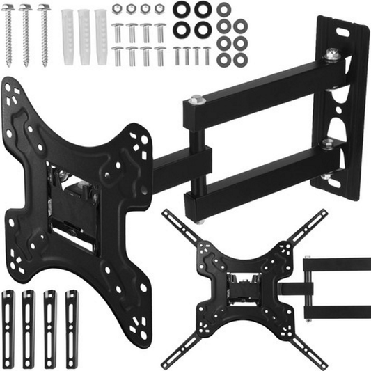 Suport TV Universal de Perete idealSTORE, Dimensiuni Compatibile 14- 55 inch, Reglabil Distanta fata de perete 40-385mm, Reglare Verticala +15 pana la -15, Sarcina Maxima 22 Kg