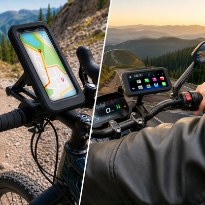 Suport Telefon Bicicleta idealSTORE Impermeabil cu Rotire 360 si Fixare pe Ghidon