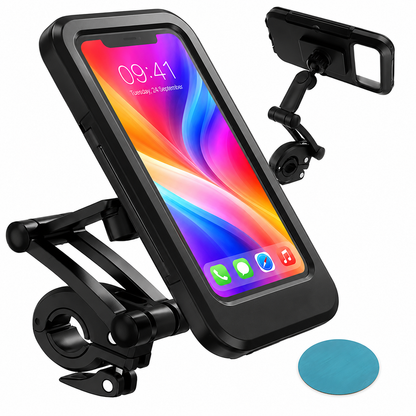Suport Telefon Bicicleta idealSTORE Impermeabil cu Rotire 360 si Fixare pe Ghidon