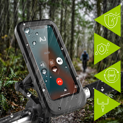 Suport Telefon Bicicleta idealSTORE Impermeabil cu Rotire 360 si Fixare pe Ghidon