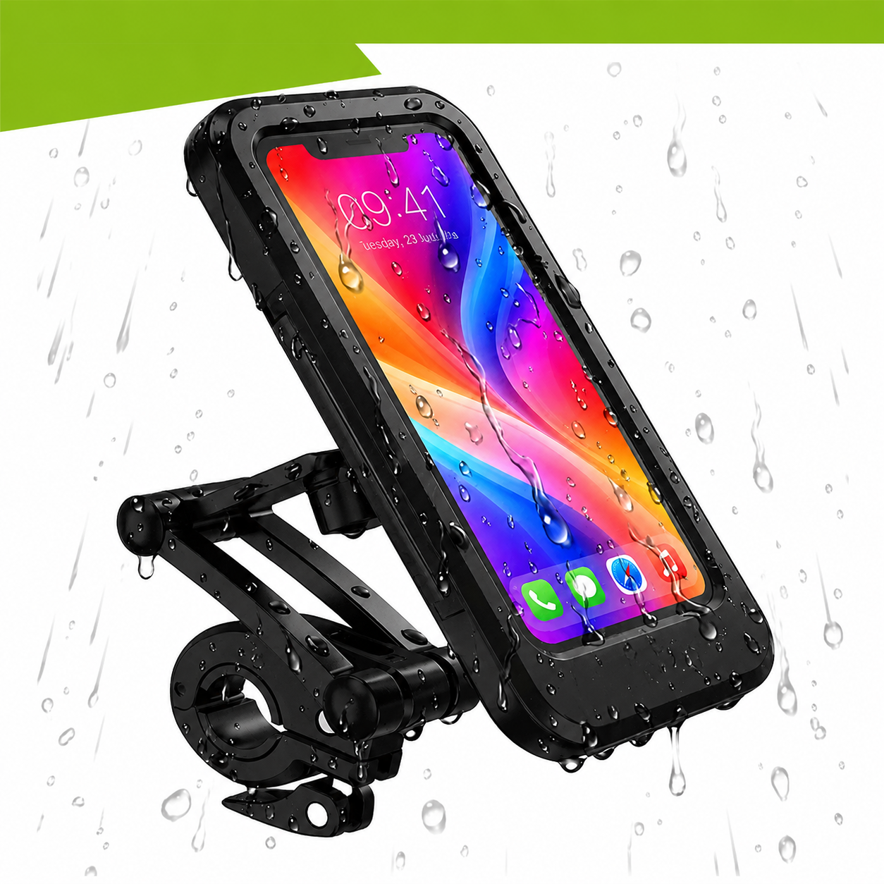 Suport Telefon Bicicleta idealSTORE Impermeabil cu Rotire 360 si Fixare pe Ghidon