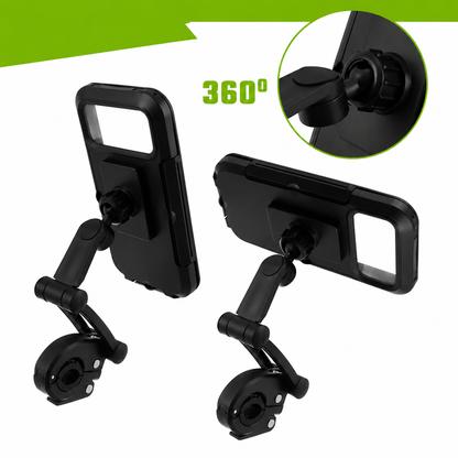 Suport Telefon Bicicleta idealSTORE Impermeabil cu Rotire 360 si Fixare pe Ghidon