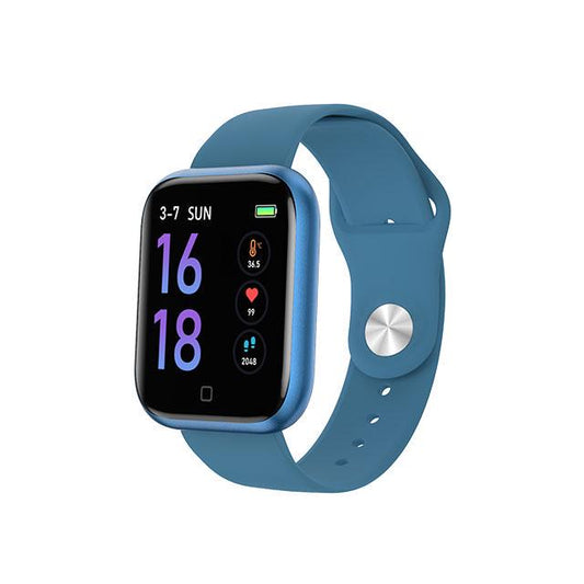 Ceas SmartWatch CRISTAL TIME 80 Fashion, Display IPS color TFT de 1.3 inch, Masurarea ritmului cardiac, Monitorizarea somnului, Muzica si Fotografii, Memento, Albastru