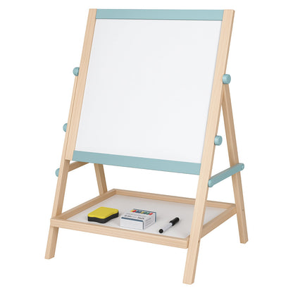 Tabla educativa 2in1 din lemn IdealStore cu fata magnetica si creta